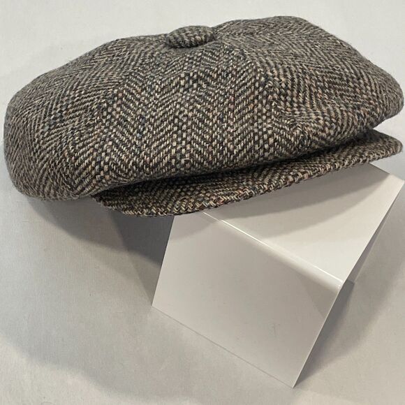 ~ Vintage Pendleton* Sm Wool Driving Cap* Brown Newsboy Plaid Tweed Hat Vtg GUC* - Picture 5 of 13